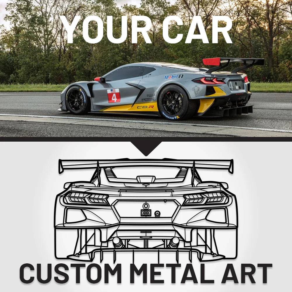 Aventador SVJ 2021 Back Silhouette Metal Wall Art