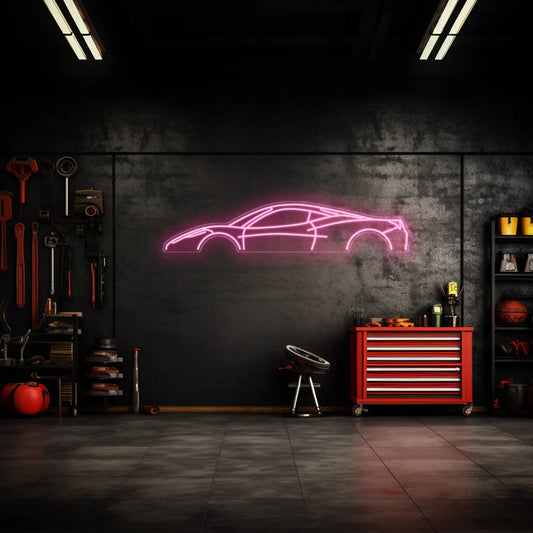 458 Italia Neon Silhouette