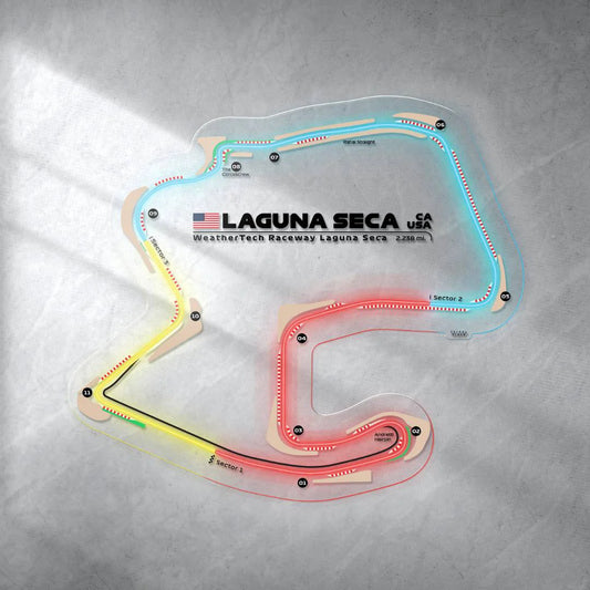 Laguna Seca Raceway Neon Race Track