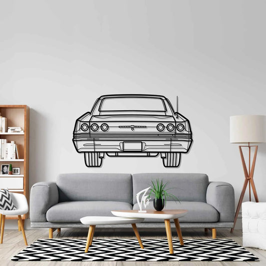 Impala Super Sport 1965 Back metal wall art silhouette by TorqueX - photo 2