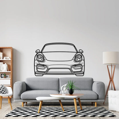 981 Boxter Front Silhouette Metal Wall Art