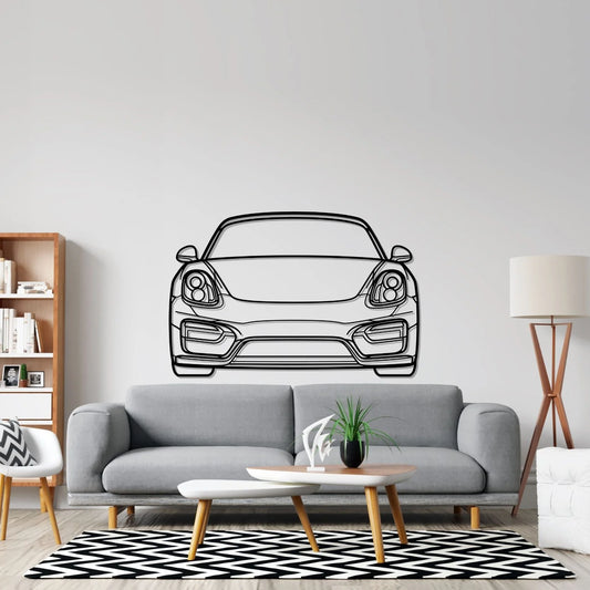 981 Boxter Front Silhouette Metal Wall Art