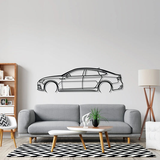 RS5 Sportback Mk2 Detailed Silhouette Metal Wall Art