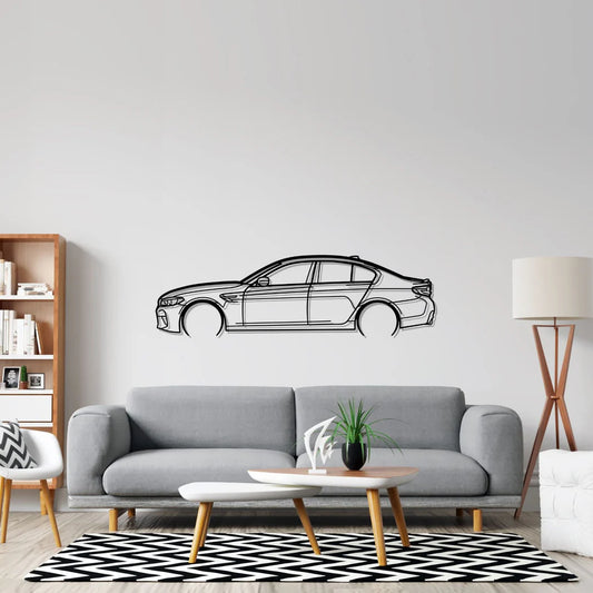 M5 F90 Detailed Metal Silhouette Wall Art