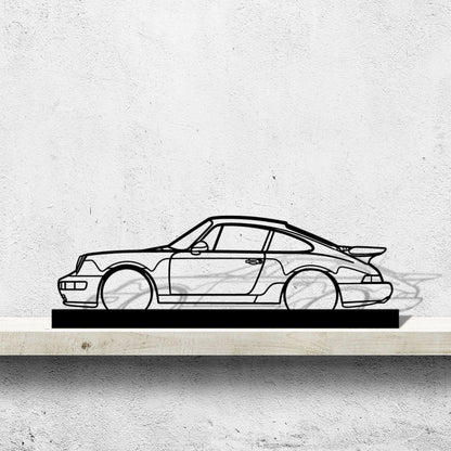 911 turbo model 964 Silhouette Metal Art Stand