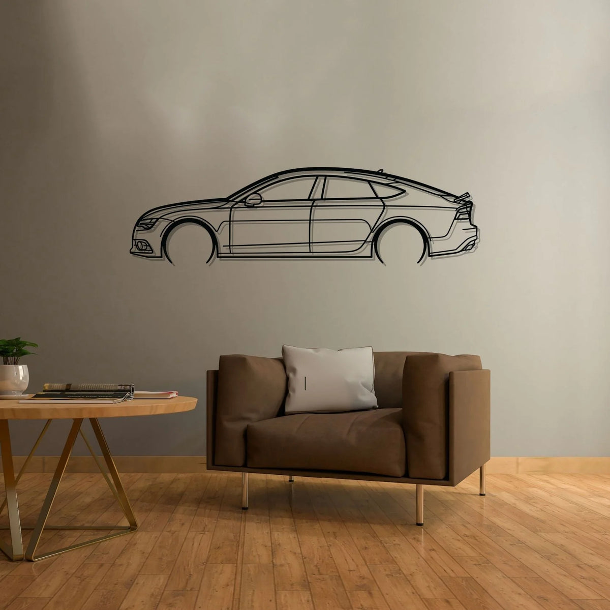 A7 sportback Mk1 Detailed Silhouette Metal Wall Art