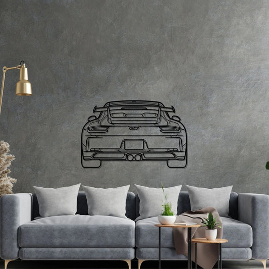 911 GT3 model 991 Back metal wall art silhouette by TorqueX - photo 2