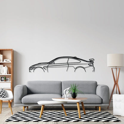 M4 GTS F82 Classic Silhouette Metal Wall Art