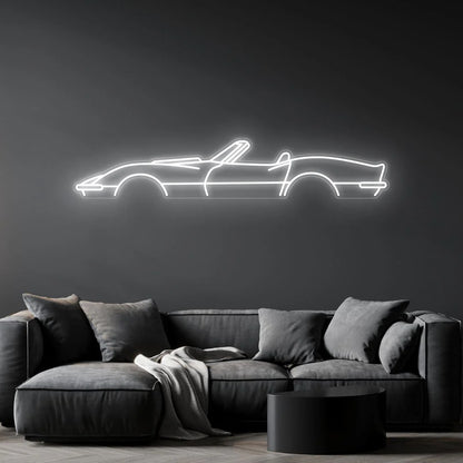 Corvette C3 1970 Neon Silhouette