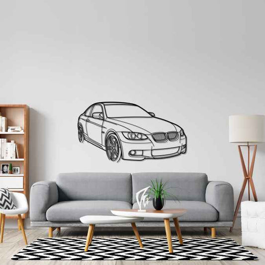 335xi E92 2010 Angle metal wall art silhouette by TorqueX