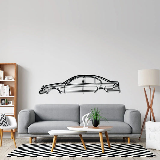 Mercedes E55 AMG W211 Classic metal wall art silhouette by TorqueX
