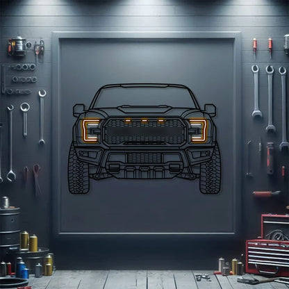 F-150 Front View Metal Neon Car Wall Art