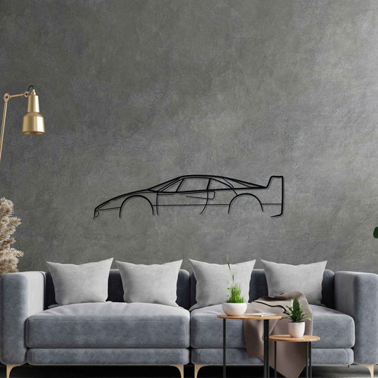 F40 Classic metal wall art silhouette by TorqueX
