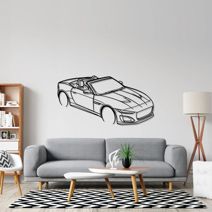 F-Type Top Angle Silhouette Metal Wall Art