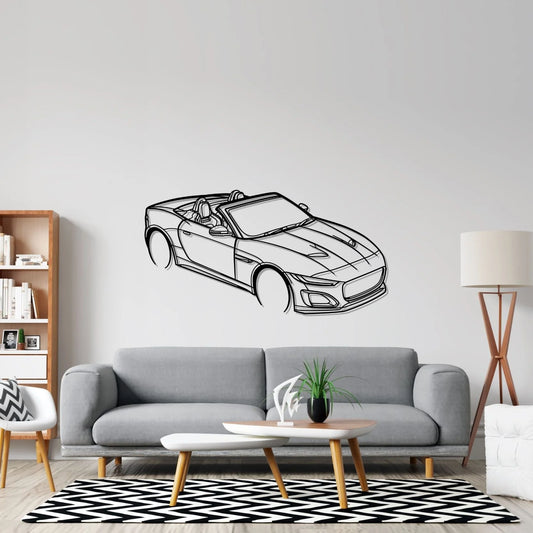 F-Type Top Angle metal wall art silhouette by TorqueX