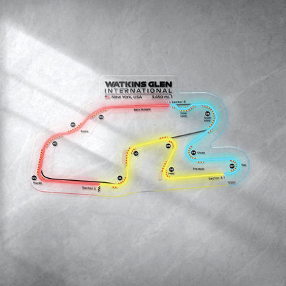 Watkins Glen International Neon Race Track