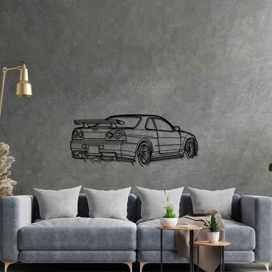 R34 GTR Nismo Angle metal wall art silhouette by TorqueX - photo 2