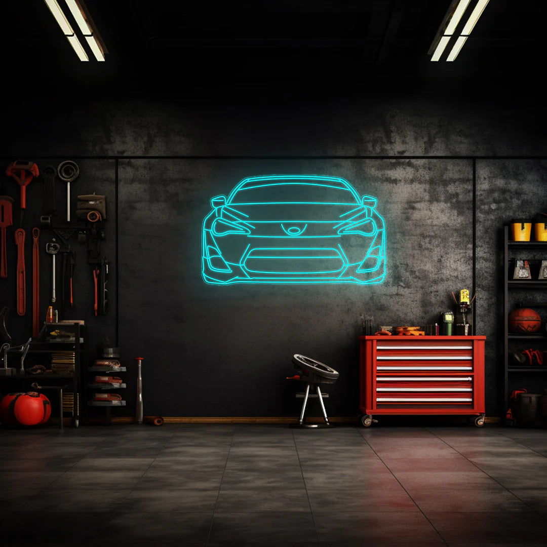 GT86 Front Neon Silhouette