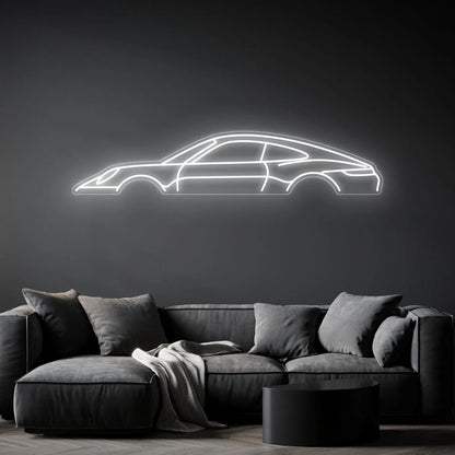 911 992 Carrera Neon Silhouette