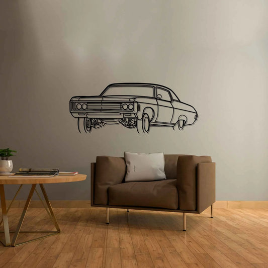 Impala 1969 Angle metal wall art silhouette by TorqueX
