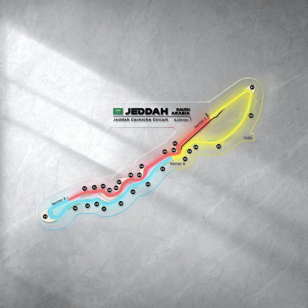 Jeddah Corniche Circuit Neon Race Track