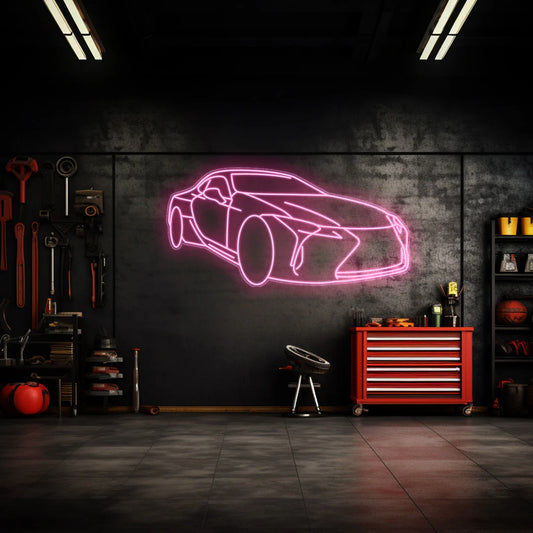 LC500 Angle Neon Silhouette