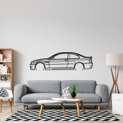 M3 E46 CSL Detailed Silhouette Metal Wall Art