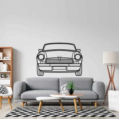 MGB 1978 Front Silhouette Metal Wall Art