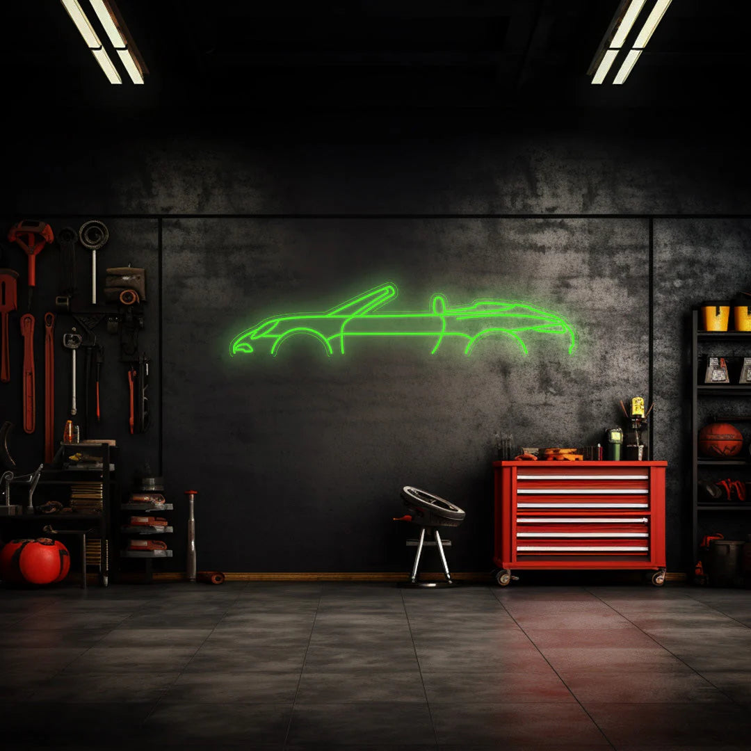 911 Model 991 Cabrio Neon Silhouette