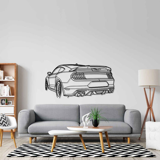 Mustang GT 2020 Angle metal wall art silhouette by TorqueX
