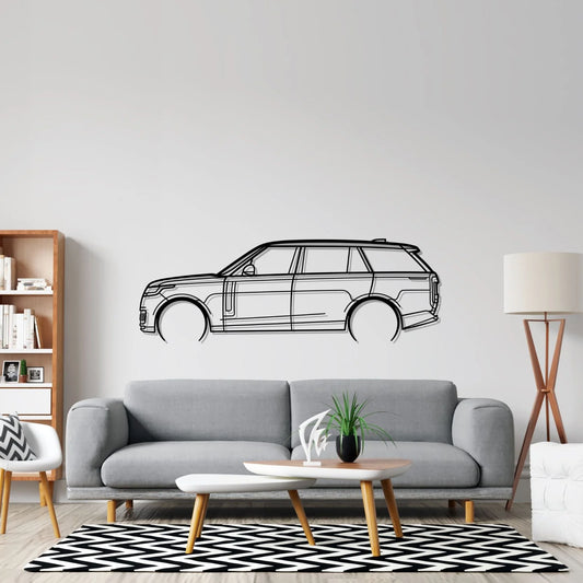 Range Rover 2023 Detailed metal wall art silhouette by TorqueX