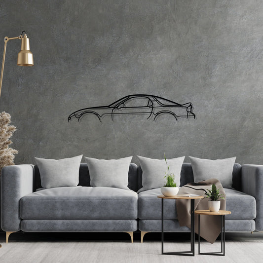Mazda RX-7 FD Classic metal wall art silhouette by TorqueX