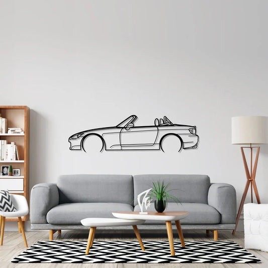 Honda S2000 Detailed metal wall art silhouette by TorqueX