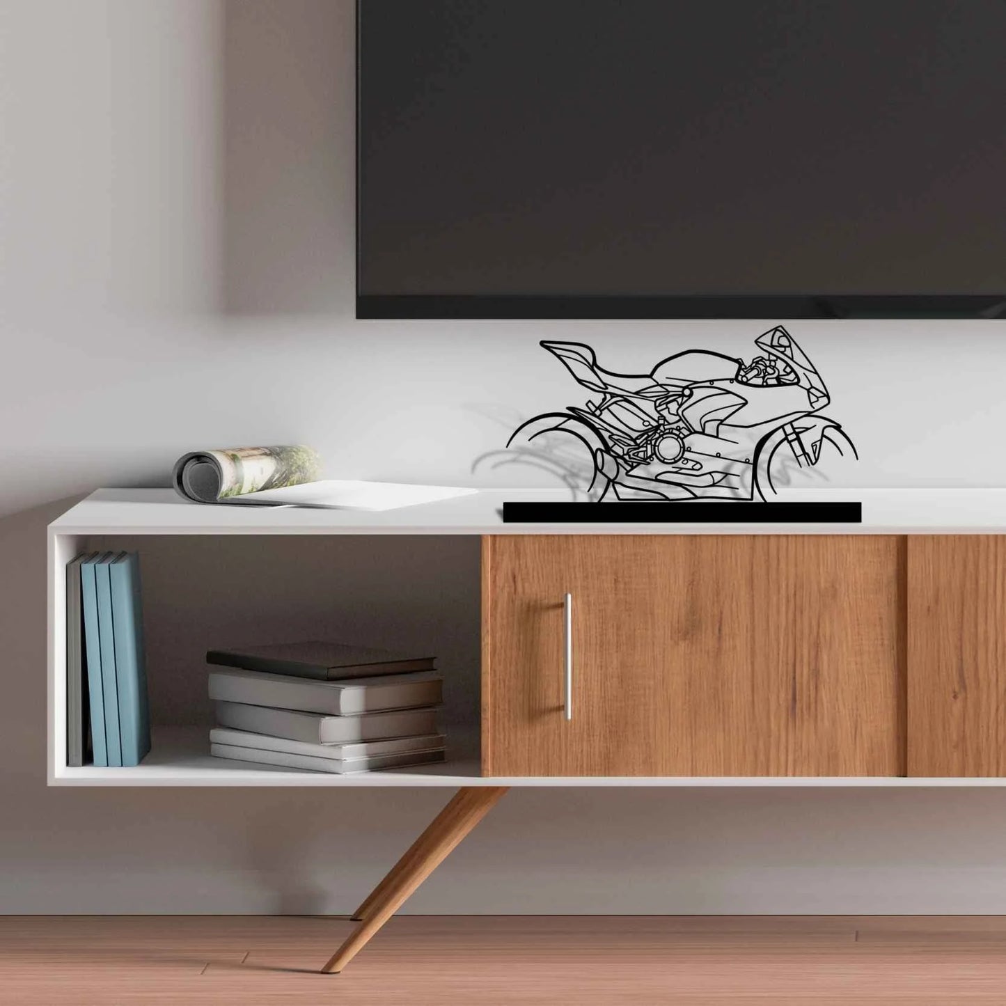 Thruxton TFC Silhouette Metal Art Stand