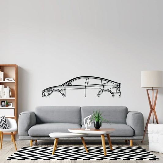 Model Y Classic metal wall art silhouette by TorqueX
