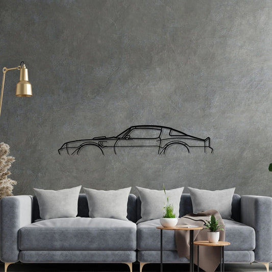 Trans Am 1977 Classic metal wall art silhouette by TorqueX