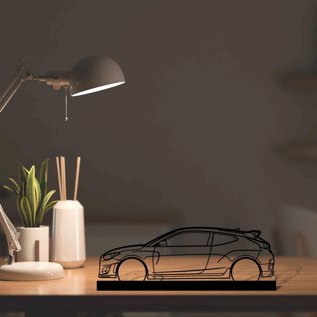 Veloster N Silhouette Metal Art Stand